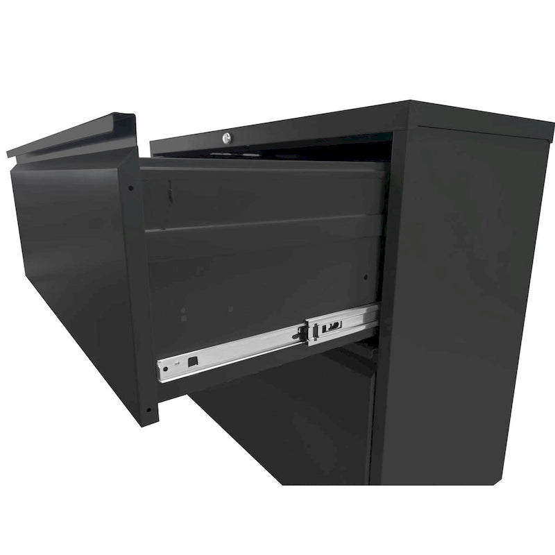 4-Drawers 14.96 W Metal Vertical File Cabinet with Lock Office Home Vertical File Cabinet for A4 Legal/Letter Size