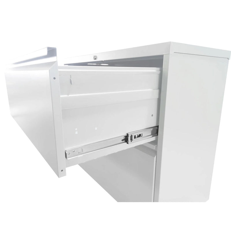 4-Drawers 14.96 W Metal Vertical File Cabinet with Lock Office Home Vertical File Cabinet for A4 Legal/Letter Size
