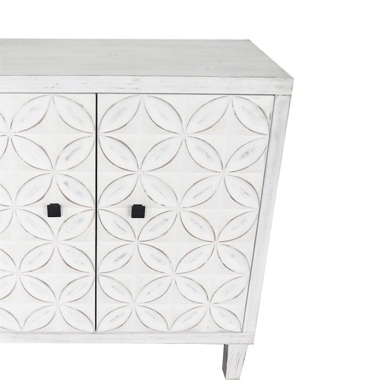 Accent Cabinet 4 Door Wooden Cabinet Sideboard Buffet Server Cabinet