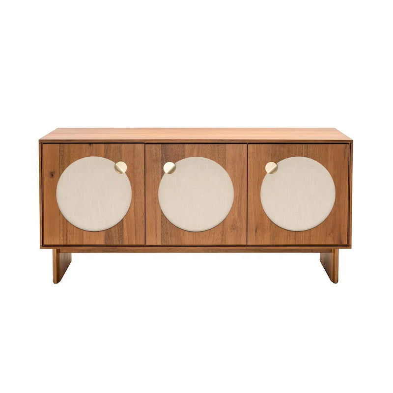 Studio London Orka Wide Modern Walnut Effect Cabinet Sideboard