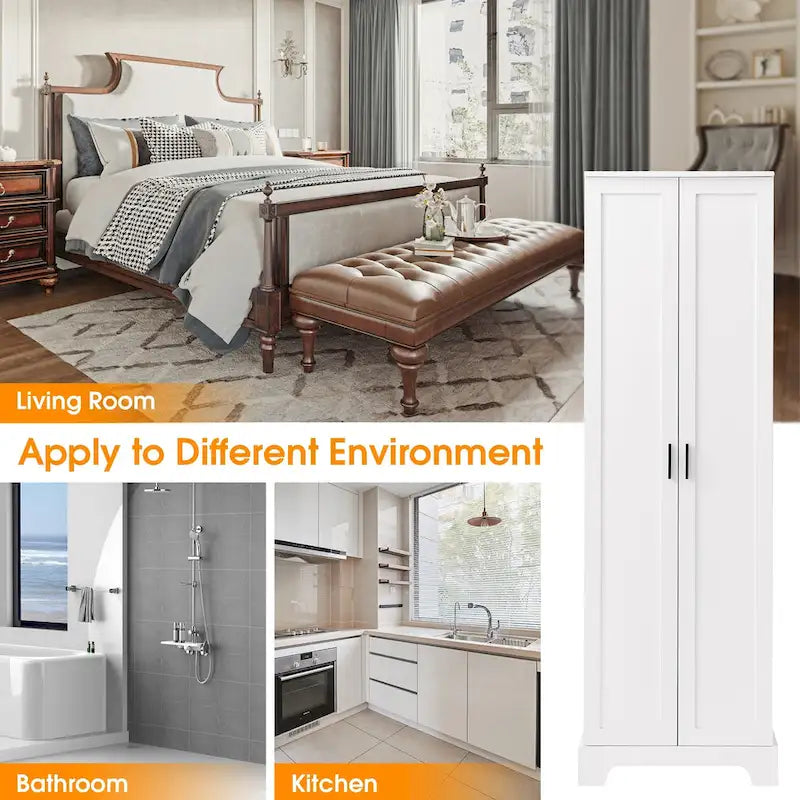 Storage Cabinet with Two Doors for Bathroom