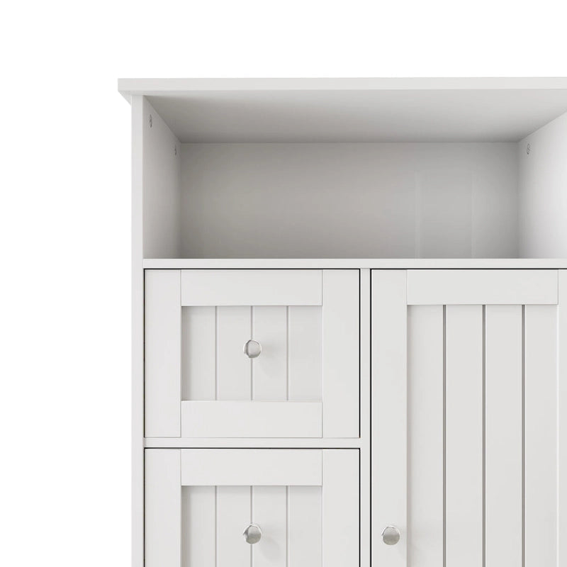 Bathroom storage cabinet with drawers and door