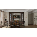 Brown Walnut Color Retro Kitchen Storage Cabinet Collection with Iron Frame