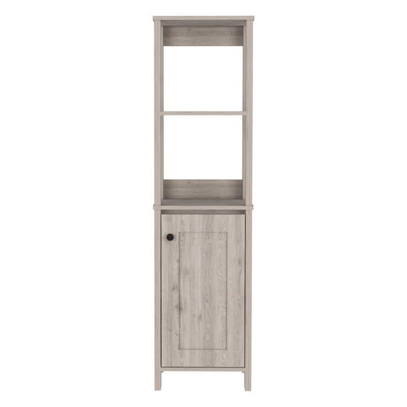Bathroom Floor Cabinet,Bathroom Storage Cabinet,Two Interior Shelves,Two Open Shelves,Single Door