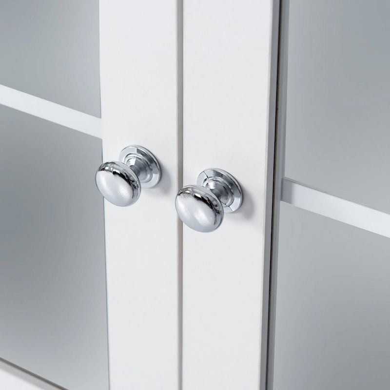Tall Storage Cabinet with Shelves and Doors for Bathroom