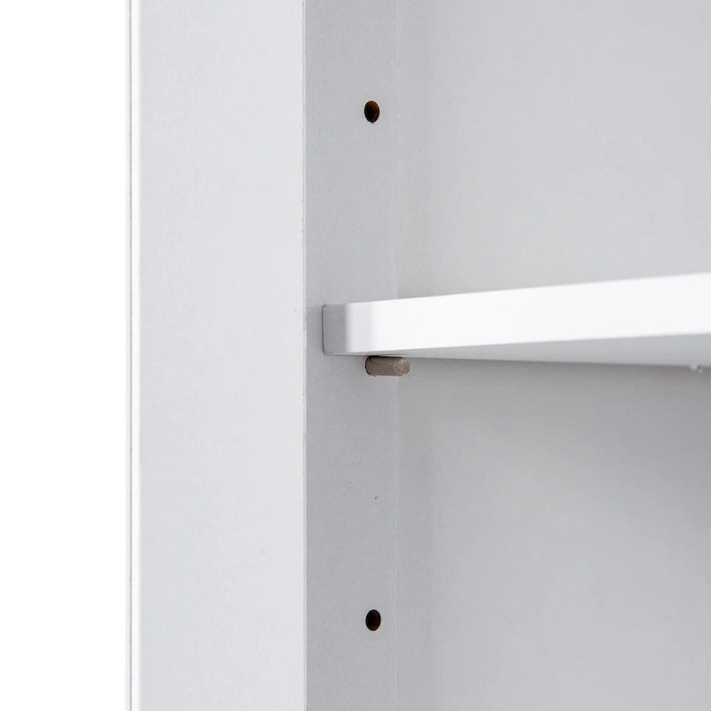 Tall Storage Cabinet with Shelves and Doors for Bathroom
