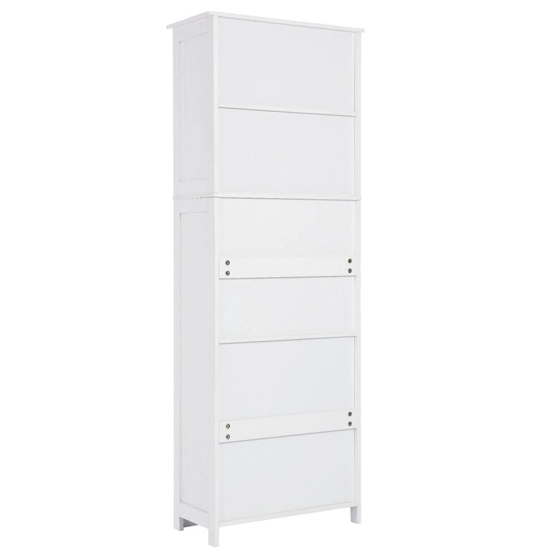 Tall Storage Cabinet with Shelves and Doors for Bathroom