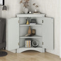 Triangle Bathroom Storage Cabinet with Adjustable Shelves,Freestanding Floor Cabinet for Home Kitchen