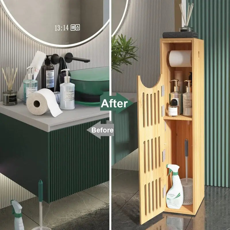 Toilet Paper Storage Cabinet - 33L x 6.5W