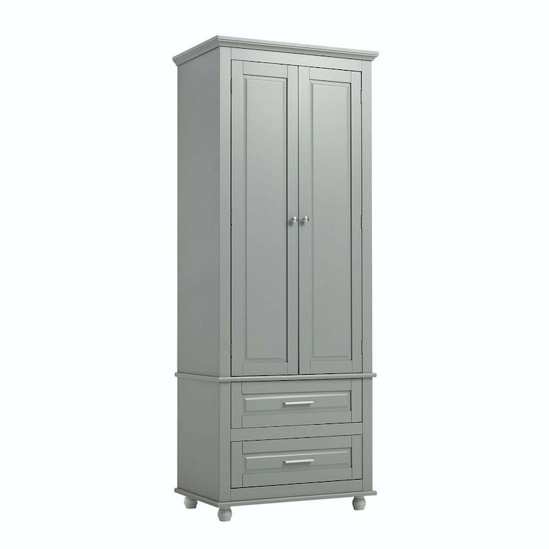 Tall Storage Cabinet with Two Drawers