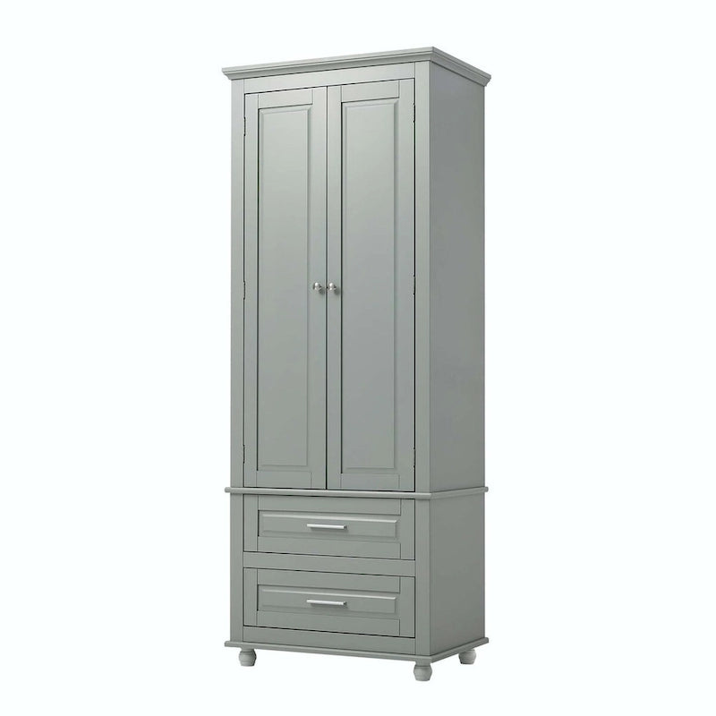 Tall Storage Cabinet with Two Drawers
