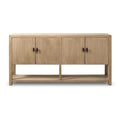 Approx.67 Inches Long Four Doors Sideboard with Shelf Weathered Natural